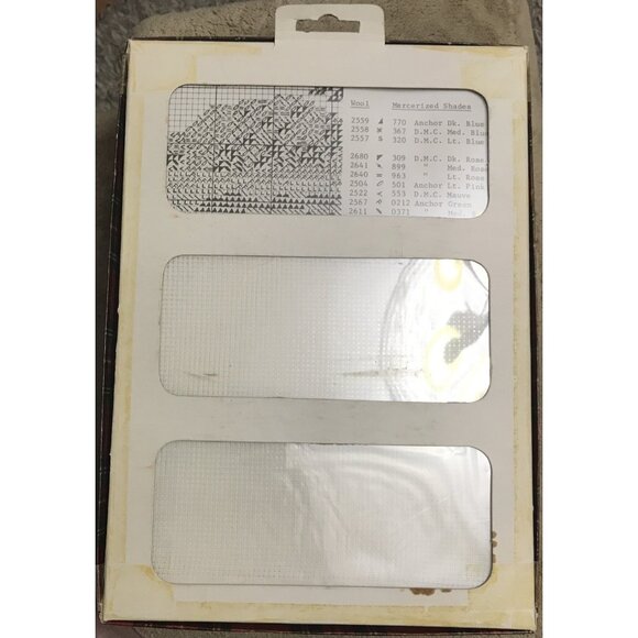 VINTAGE JEAN MCINTOSH NEEDLEWORK~PETIT POINT KIT 146 LITTLE SIOUX~3.75"X4.5"~NIP - Picture 2 of 4